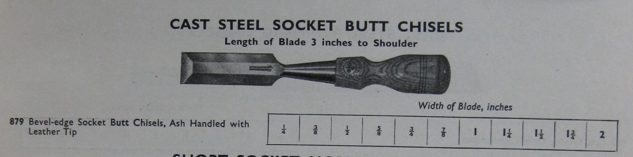 Socket Chisels – William Marples and Sons, Ltd.