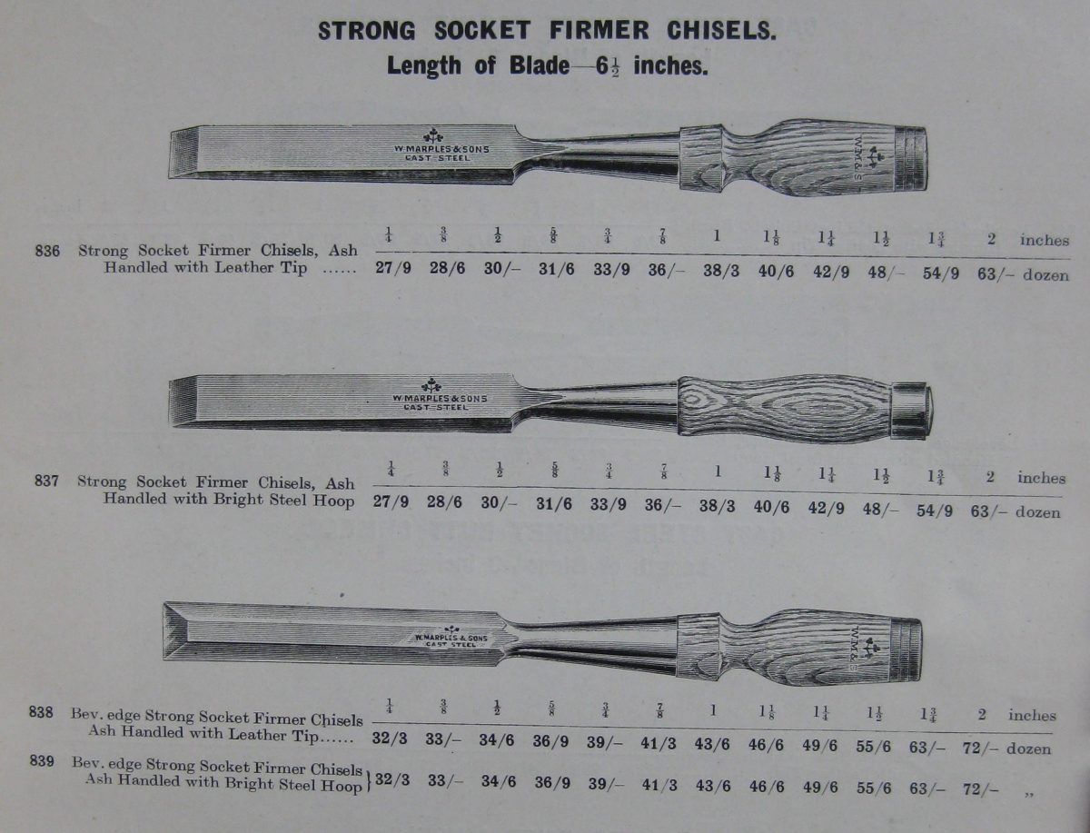Socket Chisels – William Marples and Sons, Ltd.