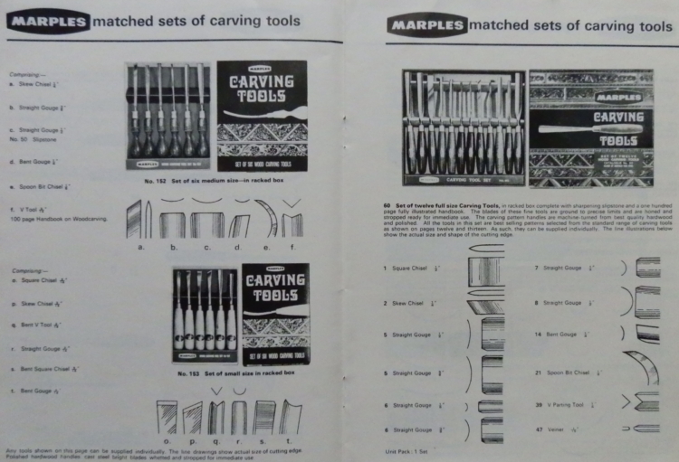 Marples Woodcarving Tools Set No. 153 in Original Box. Super nice for their  age