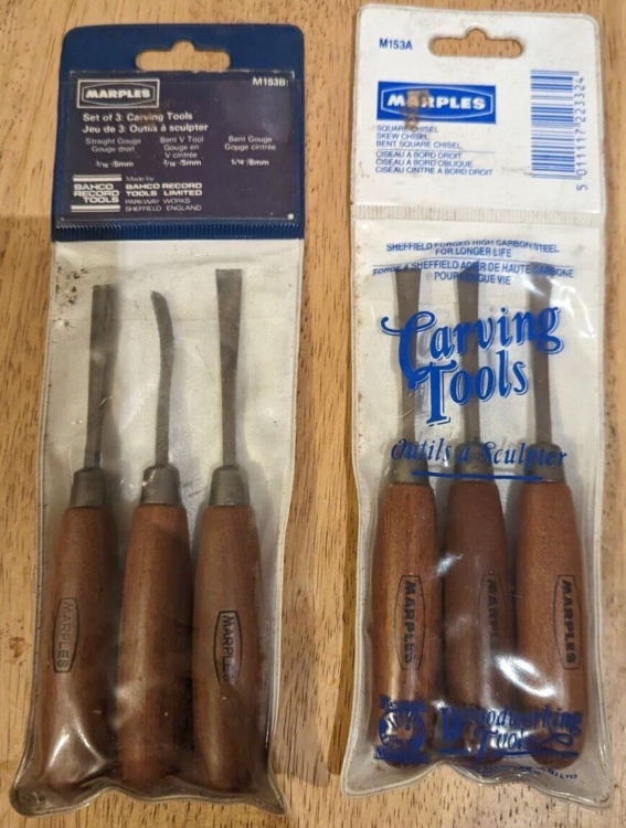 Marples Woodcarving Tools Set No. 153 in Original Box. Super nice for their  age