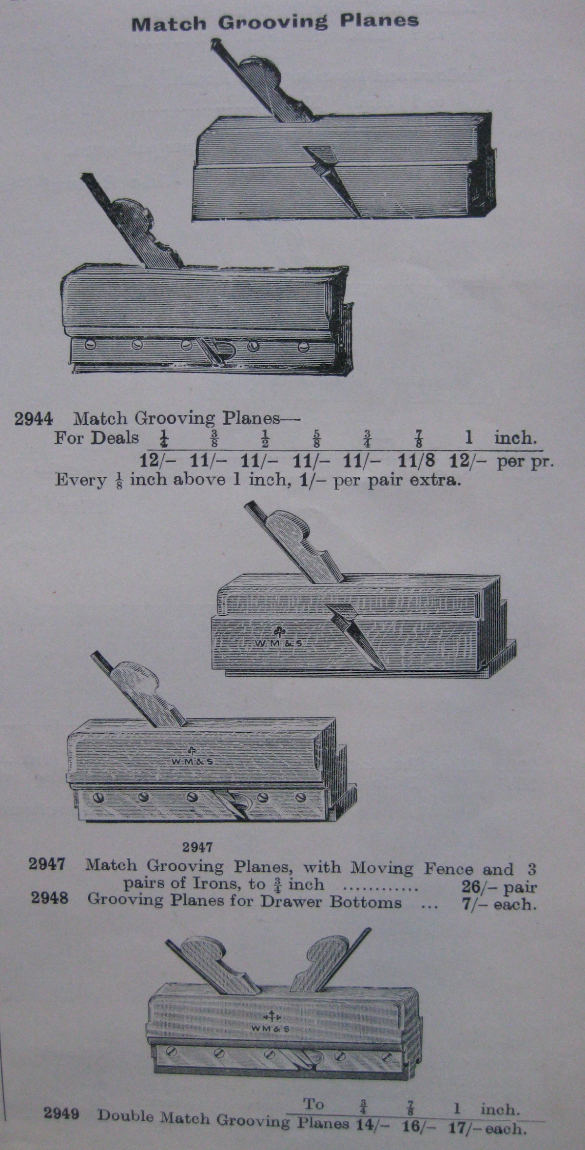 Grooving Planes William Marples and Sons, Ltd.