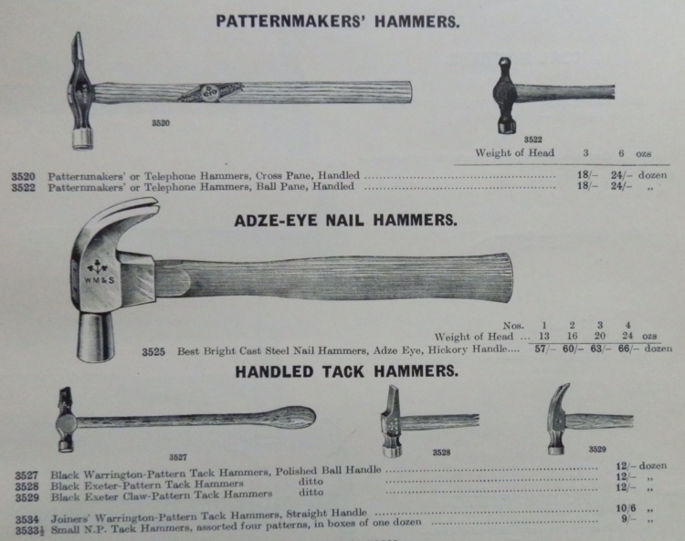 Small Batch of Warrington-pattern Hammers in Stock – Lost Art Press